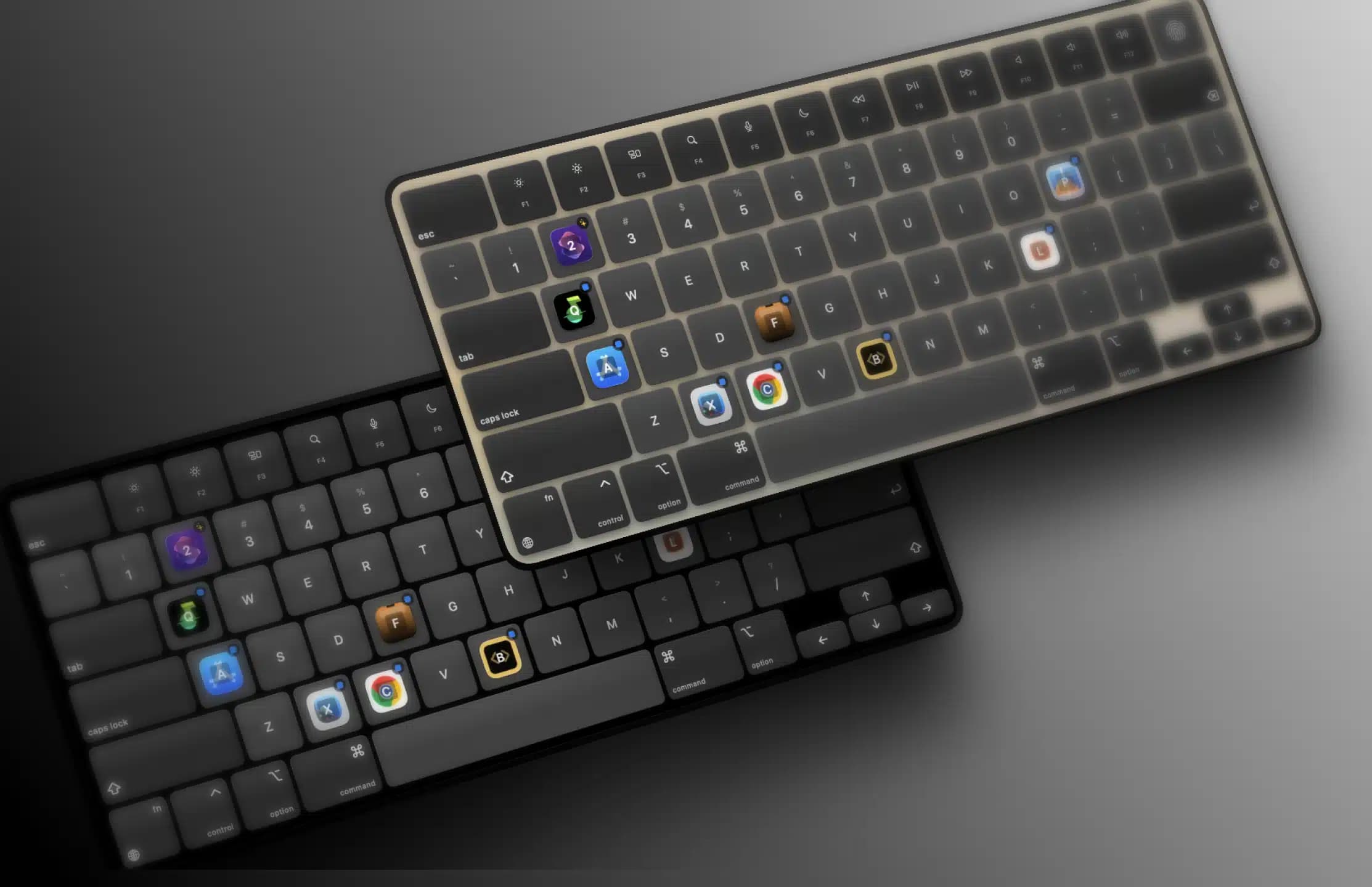 Keboard theme and animation settings panel